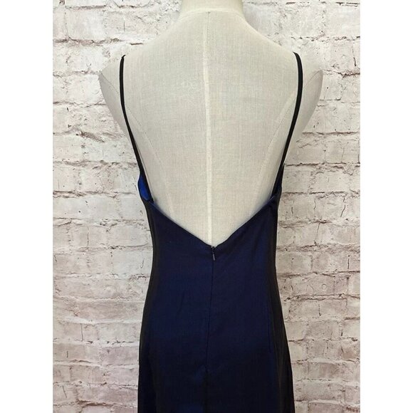 Rimini Womens 4 Sleeveless 100% Silk Cocktail Midi Dress Sheer Layered Tiers - Picture 6 of 11